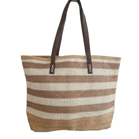 Striped Tote Bag. NWOT - Picture 2 of 9